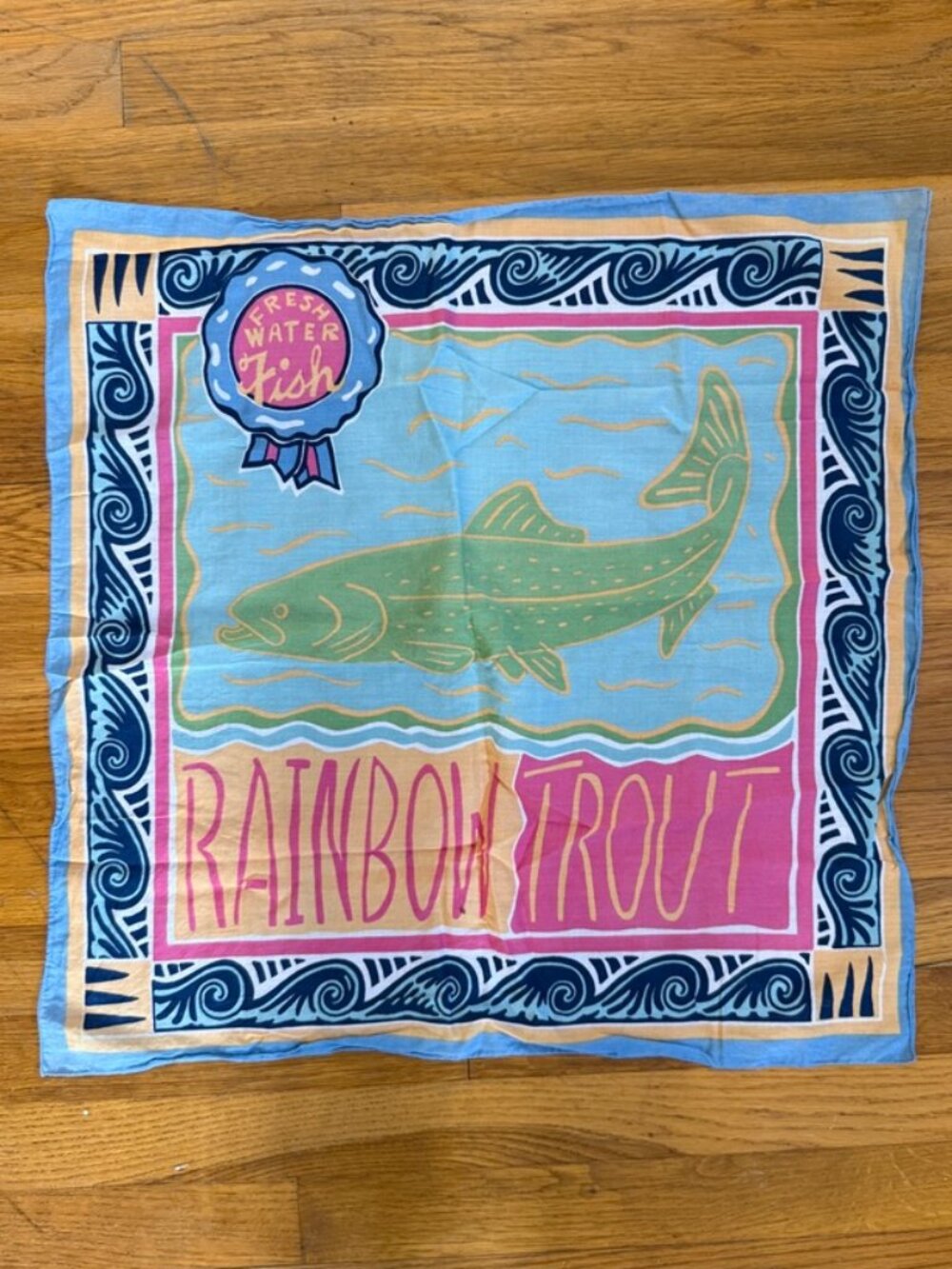 Rainbow Trout Bandana Scarf 22"x22"
